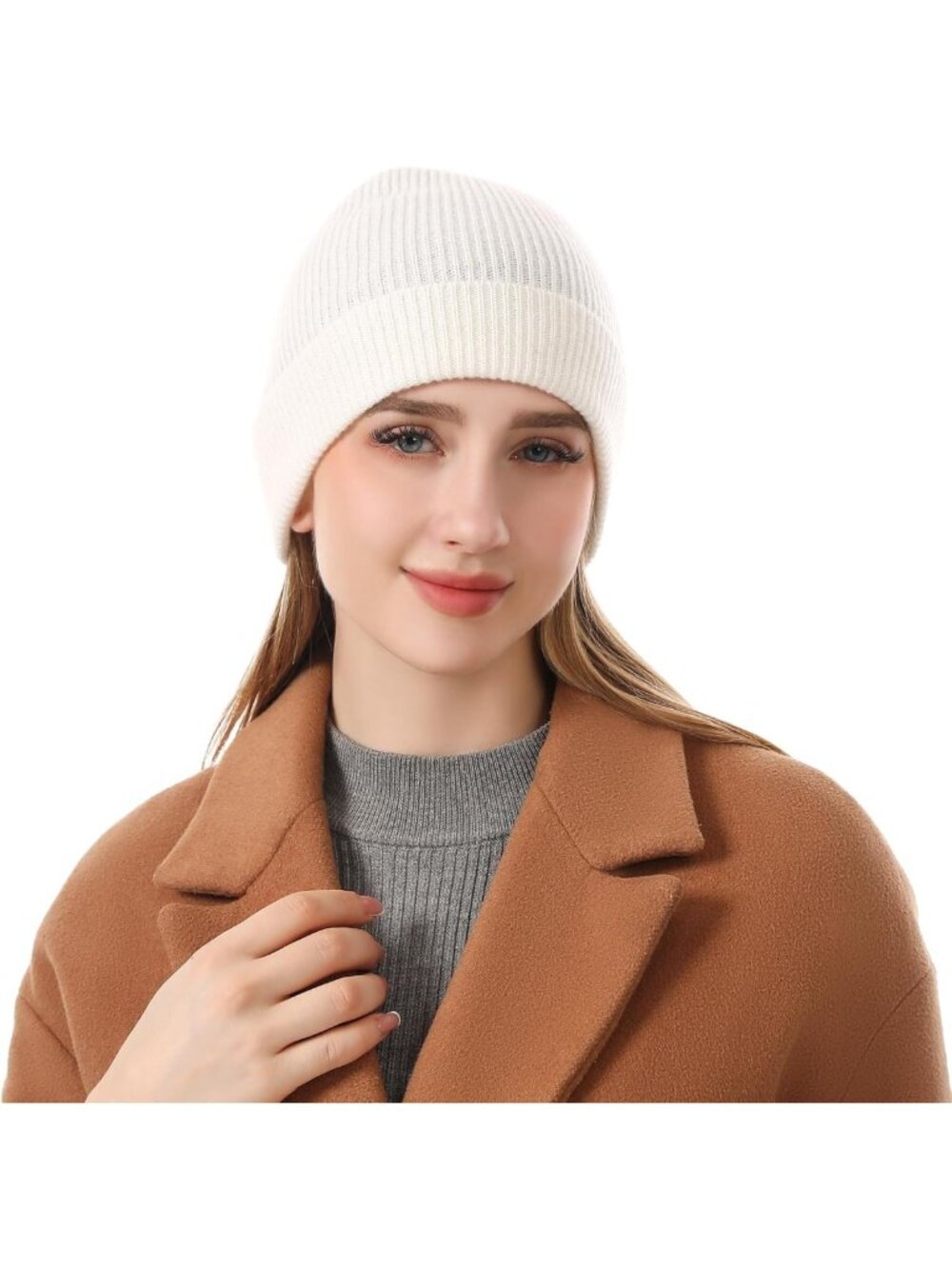 Luxurious 100% Cashmere Beanie for Women | Soft Knit Winter Hat with Gift Box
